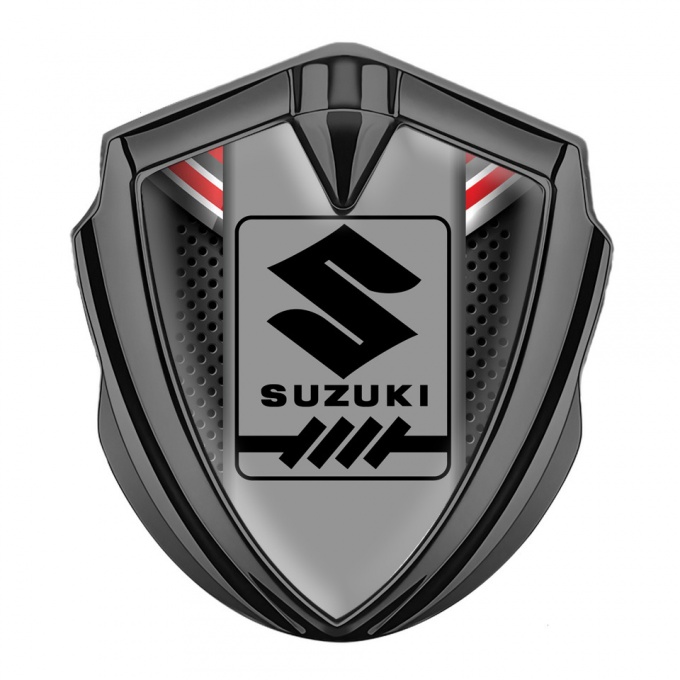 Suzuki Emblem Metal Badge Graphite Dark Grate Black Gearshift Logo