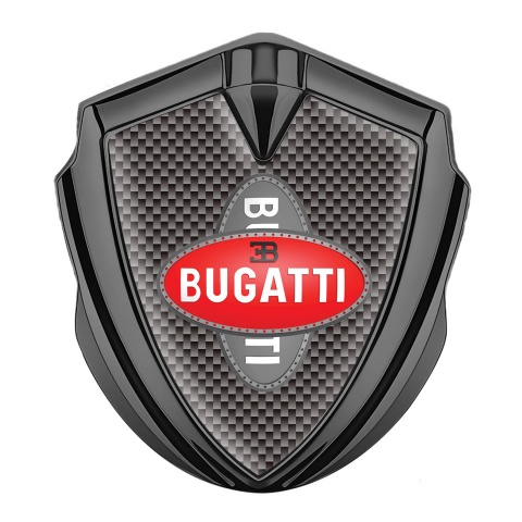 Bugatti Emblem Silicon Badge Graphite Brown Carbon Crossed Logo Edition