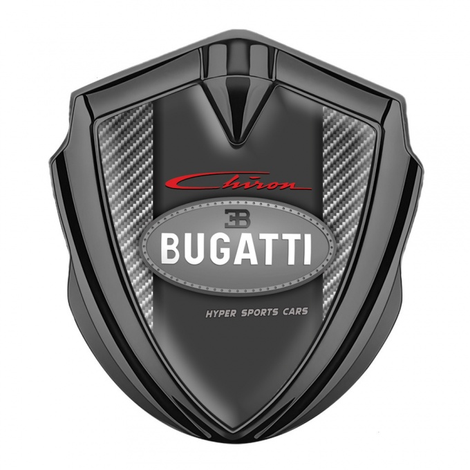 Bugatti Chiron Emblem Ornament Badge Graphite Light Carbon Classic Logo