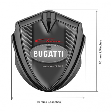 Bugatti Chiron 3d Emblem Badge Graphite Dark Carbon Classic Logo
