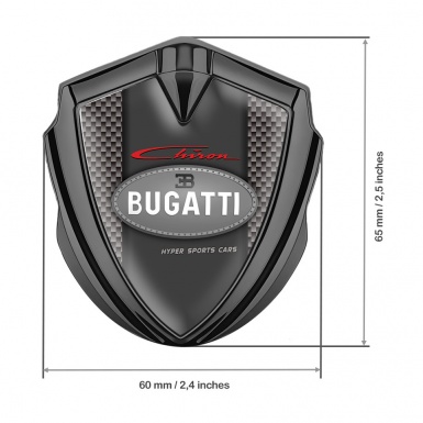 Bugatti Chiron Silicon Emblem Badge Graphite Brown Carbon Classic Logo