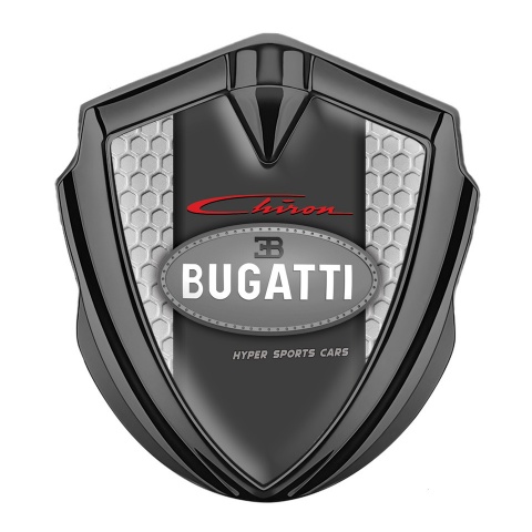 Bugatti Chiron Emblem Car Badge Graphite Honeycomb Classic Logo