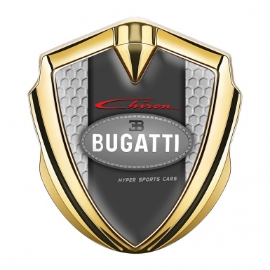 Bugatti Chiron Emblem Car Badge Gold Honeycomb Classic Logo