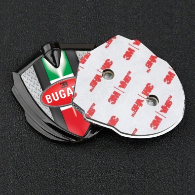 Bugatti Emblem Self Adhesive Graphite Light Treadplate Italian Flag Design