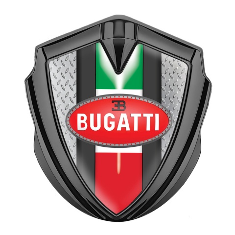 Bugatti Emblem Self Adhesive Graphite Light Treadplate Italian Flag Design