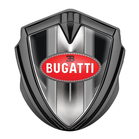 Bugatti Emblem Fender Badge Graphite Grey Elements Italian Motif