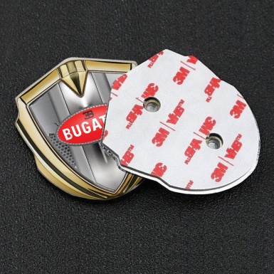 Bugatti Fender Emblem Badge Gold Broken Steel Italian Edition