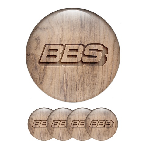 BBS Silicone Stickers Center Hub Wood Effect