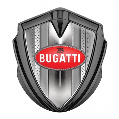 Bugatti Emblem Fender Badge Graphite Rivet Frame Classic Red Logo