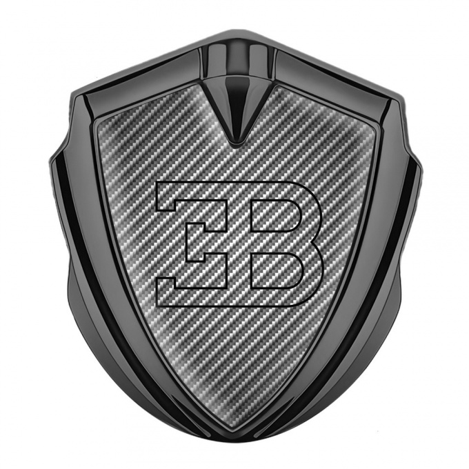 Bugatti Bodyside Domed Emblem Graphite Light Carbon Outline Logo Edition