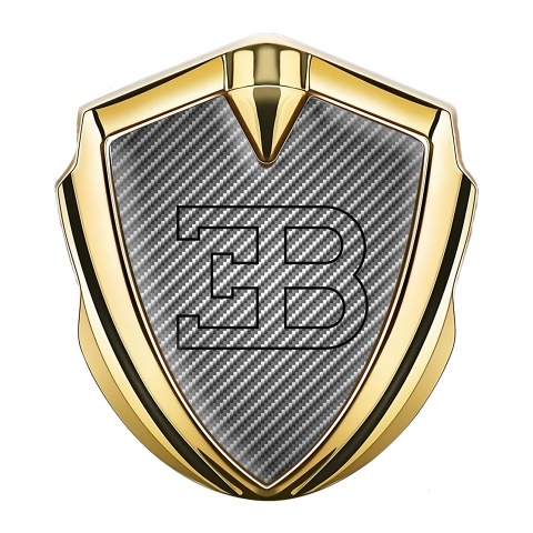 Bugatti Bodyside Domed Emblem Gold Light Carbon Outline Logo Edition
