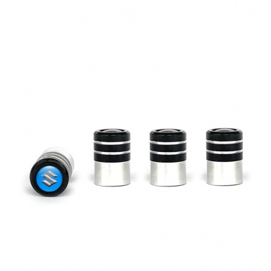 Suzuki Valve Caps Tire Black - Aluminium 4 pcs Blue