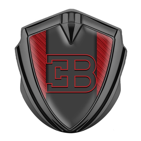 Bugatti Emblem Ornament Badge Graphite Red Carbon Outline Logo Edition
