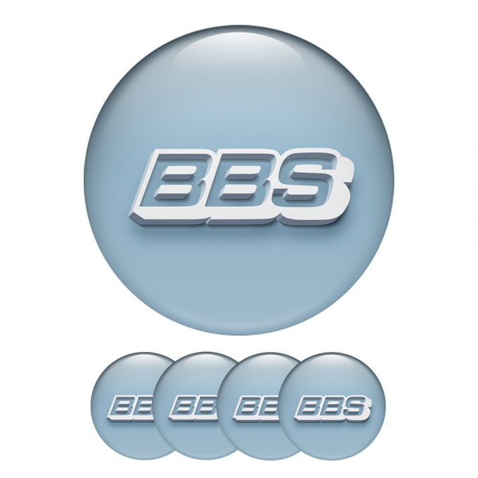BBS Center Hub Dome Stickers Baby Blue Line