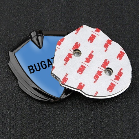 Bugatti Badge Self Adhesive Graphite Dark Blue Black Logo Design