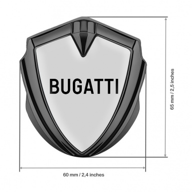 Bugatti Emblem Badge Self Adhesive Graphite Moon Grey Black Logo Design