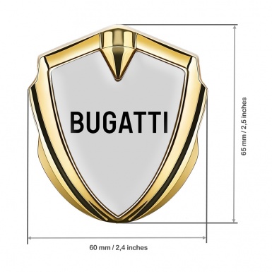 Bugatti Emblem Badge Self Adhesive Gold Moon Grey Black Logo Design