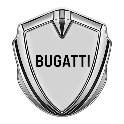 Bugatti Emblem Badge Self Adhesive Silver Moon Grey Black Logo Design