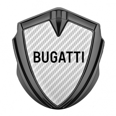 Bugatti Emblem Fender Badge Graphite White Carbon Black Logo Design
