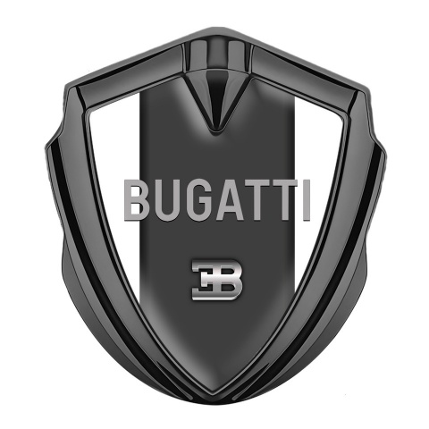 Bugatti Emblem Trunk Badge Graphite White Frame Grey Logo Design