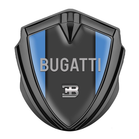 Bugatti Emblem Ornament Badge Graphite Glacial Blue Grey Logo Design