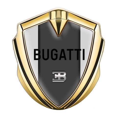 Bugatti Bodyside Domed Emblem Gold Moon Grey Light Logo Design