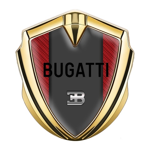 Bugatti 3d Emblem Badge Gold Red Carbon Grey Logo Edition