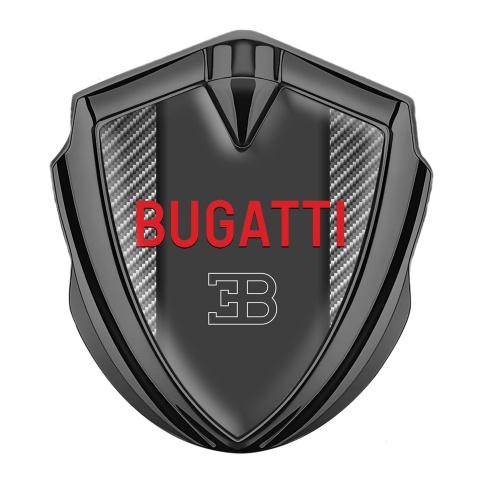 Bugatti Emblem Silicon Badge Graphite Light Carbon Crimson Logo Edition