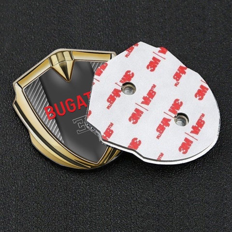 Bugatti Emblem Silicon Badge Gold Light Carbon Crimson Logo Edition