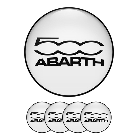 Fiat Abarth 500 Wheel Center Cap Domed Stickers 