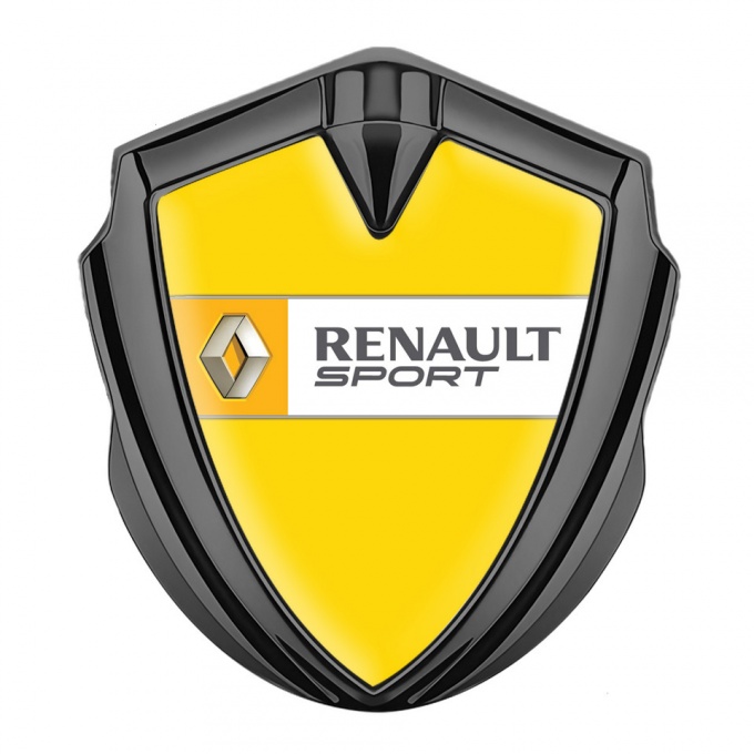 Renault Emblem Ornament Badge Graphite Yellow Print Orange Sport Edition