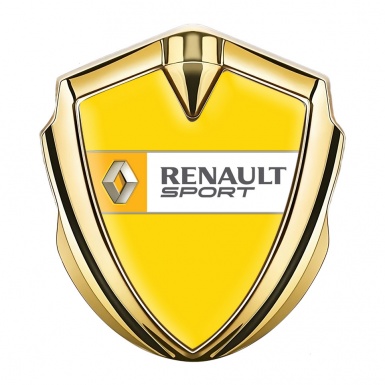 Renault Emblem Ornament Badge Gold Yellow Print Orange Sport Edition
