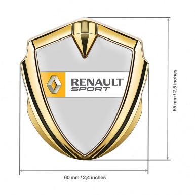 Renault Silicon Emblem Badge Gold Moon Grey Orange Sport Edition