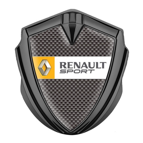 Renault Emblem Silicon Badge Graphite Grey Carbon Orange Sport Design