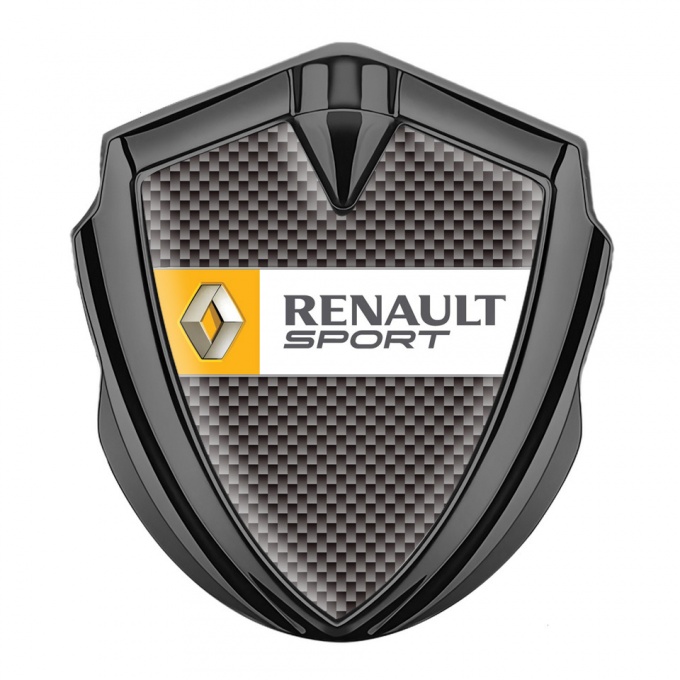 Renault Emblem Silicon Badge Graphite Grey Carbon Orange Sport Design