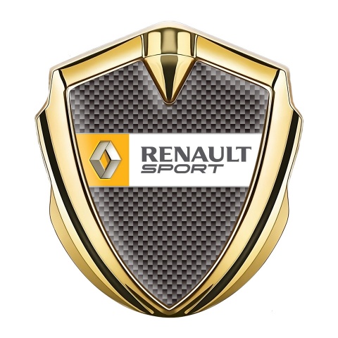 Renault Emblem Silicon Badge Gold Grey Carbon Orange Sport Design