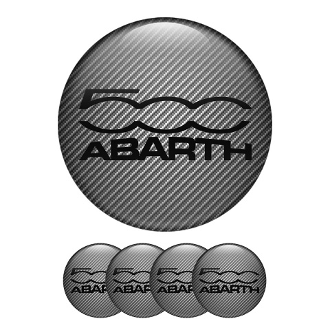 Fiat Abarth 500 Domed Stickers Wheel Center Cap 