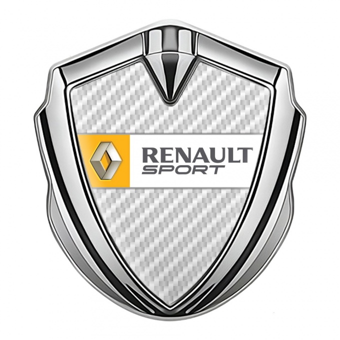 Renault Badge Self Adhesive Silver White Carbon Orange Sport Edition