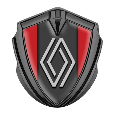 Renault Emblem Self Adhesive Graphite Red Print Grey Big Logo