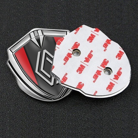 Renault Emblem Self Adhesive Silver Red Print Grey Big Logo