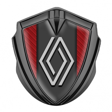 Renault Emblem Silicon Badge Graphite Red Carbon Big Modern Logo