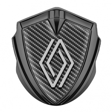 Renault Metal Emblem Self Adhesive Graphite Dark Carbon Modern Logo Design