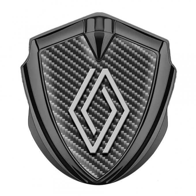 Renault Metal Emblem Self Adhesive Graphite Dark Carbon Modern Logo Design
