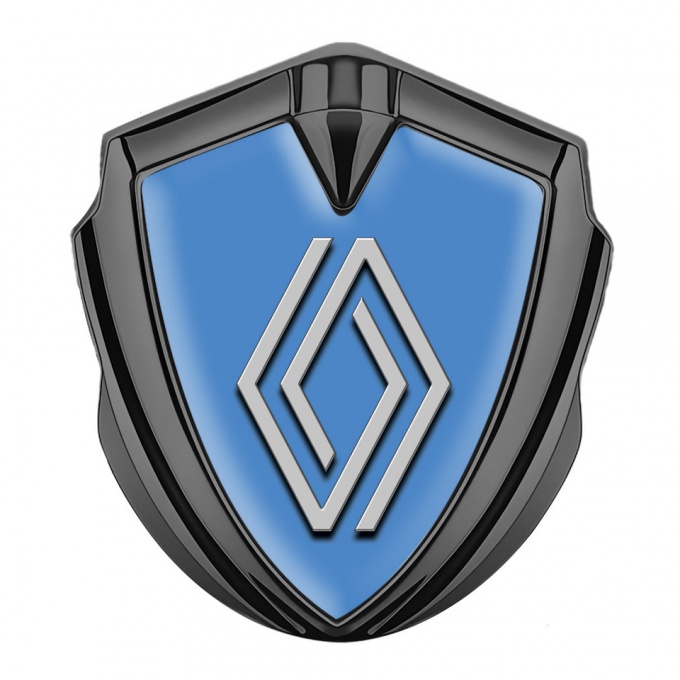 Renault Emblem Trunk Badge Graphite Glacial Blue Modern Logo Variant