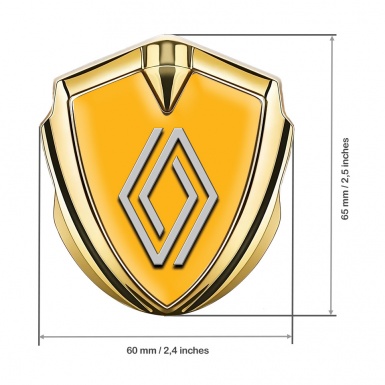 Renault Emblem Ornament Gold Orange Print Clean Logo Edition