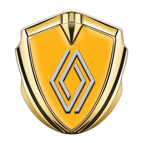 Renault Emblem Ornament Gold Orange Print Clean Logo Edition