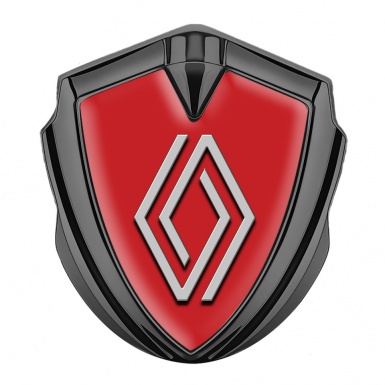 Renault Bodyside Domed Emblem Graphite Red Print Clean Logo Edition