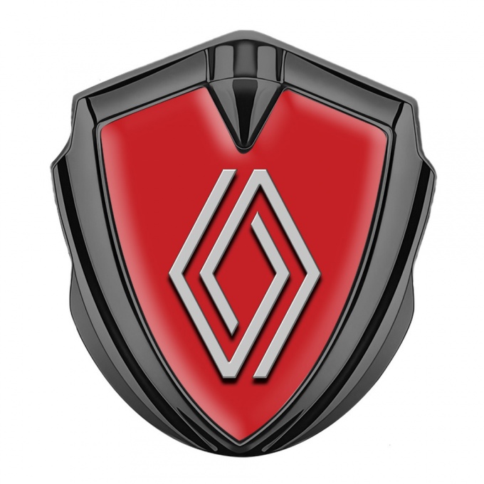 Renault Bodyside Domed Emblem Graphite Red Print Clean Logo Edition