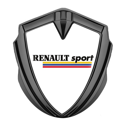 Renault Sport Emblem Self Adhesive Graphite White Base Tricolor Edition