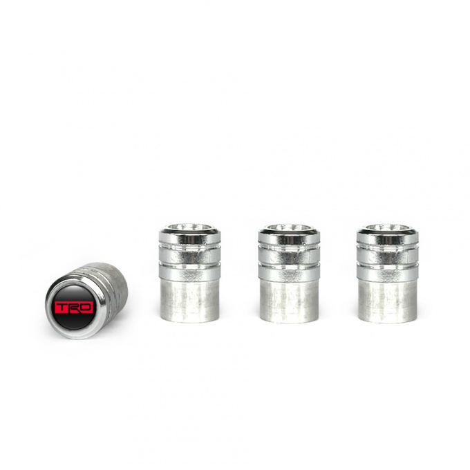 Toyota TRD Valve Caps Aluminium 4 pcs Black Red Logo